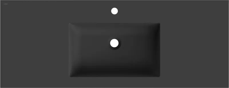 Mexen Otis umywalka wpuszczana w blat 121 x 46,5 cm, czarna mat - 25181271