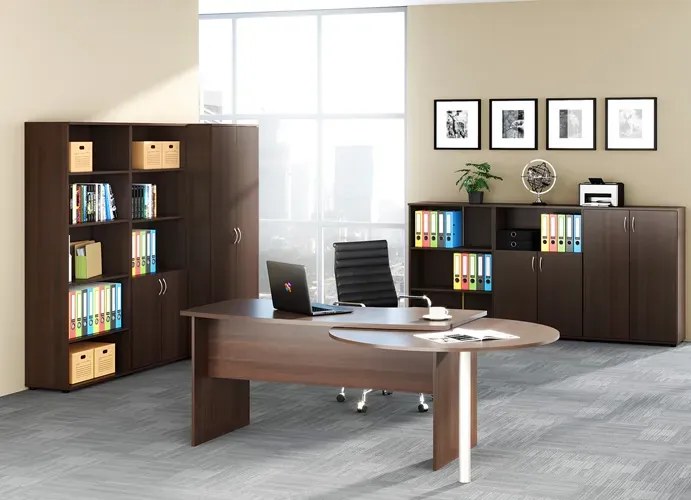 Komplet mebli z biurkiem zamykanych na kluczyk wenge D1-R91