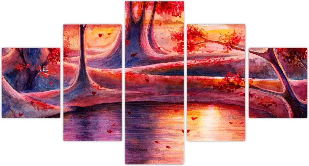 Obraz magicznego lasu (125x70 cm)