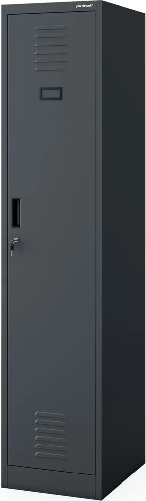 Szafka pracownicza ubraniowa dwukomorowa antracytowa, 400x1800x500 mm: KACPER 1 Plus