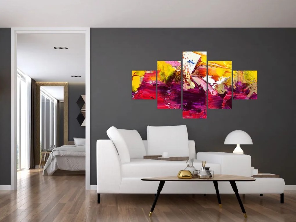 Obraz abstrakcji - malarstwo (125x70 cm)