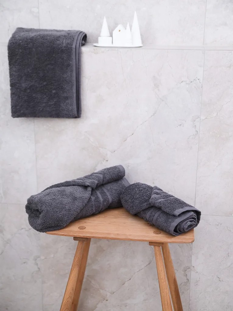 2x ręcznik COMFORT 70x140 cm ciemnoszary, 100% bawełna
