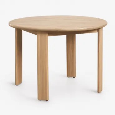 Okrągły Stół Ogrodowy Ø110 Cm Z Drewna Akacjowego Uleno Jasny Akacjowy Brąz - Sklum