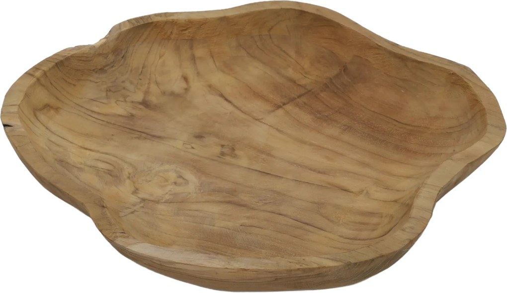 Taca dekoracyjna z drewna tekowego, 35x30x4 cm, półmisek na owoce