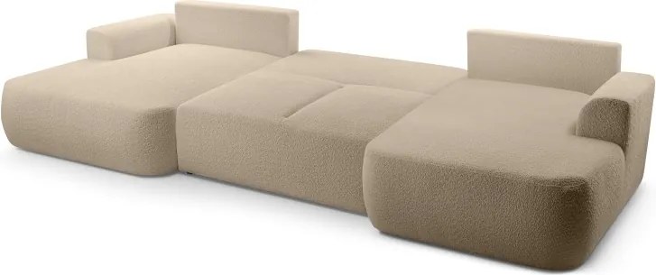 Narożnik VELO XL wolnostojący układ U z funkcją spania w tkaninie Coral 50 DomoHome