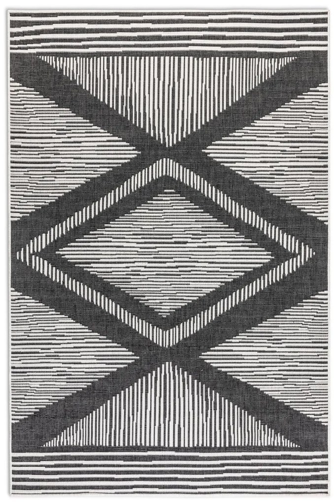 Dywan zewnętrzny dwustronny Gemini czarno-kremowy 200 cm x 290 cm