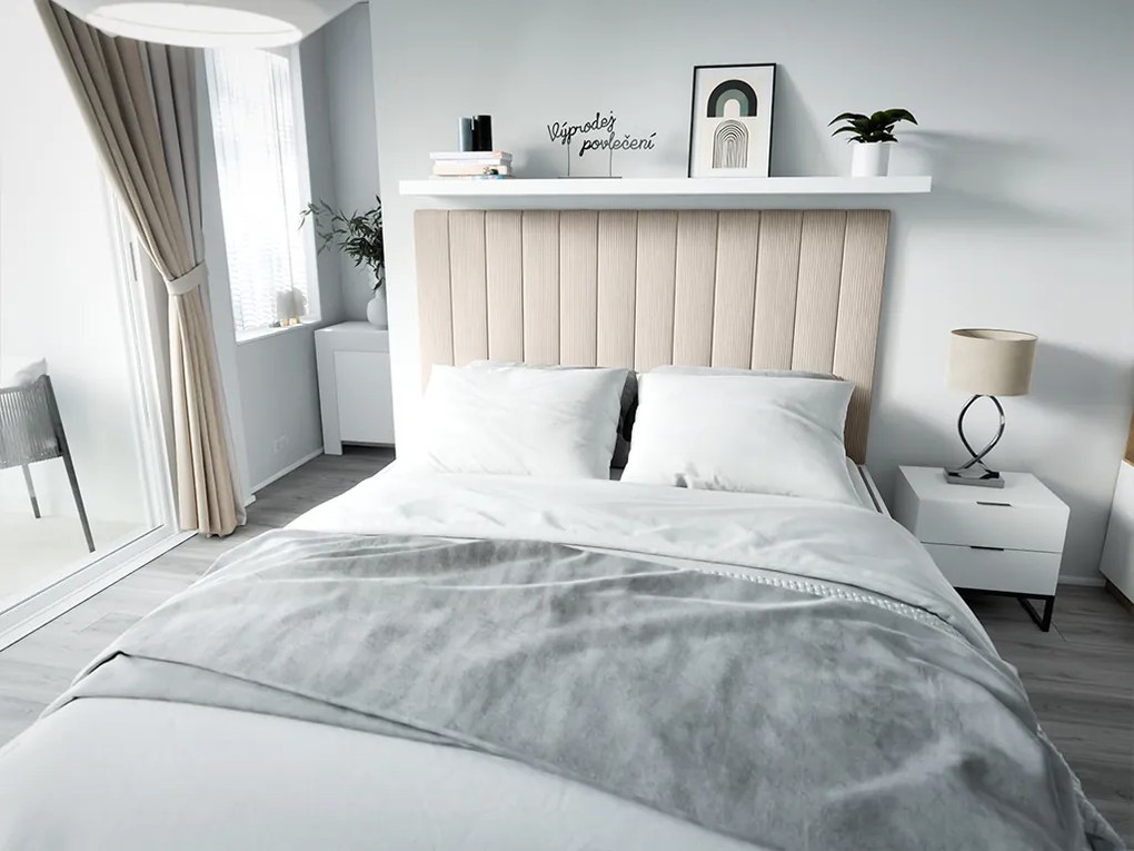 Tapicerowany panel ścienny FRAME LINCOLN 15x90 cm Kolor: Jasnoszary