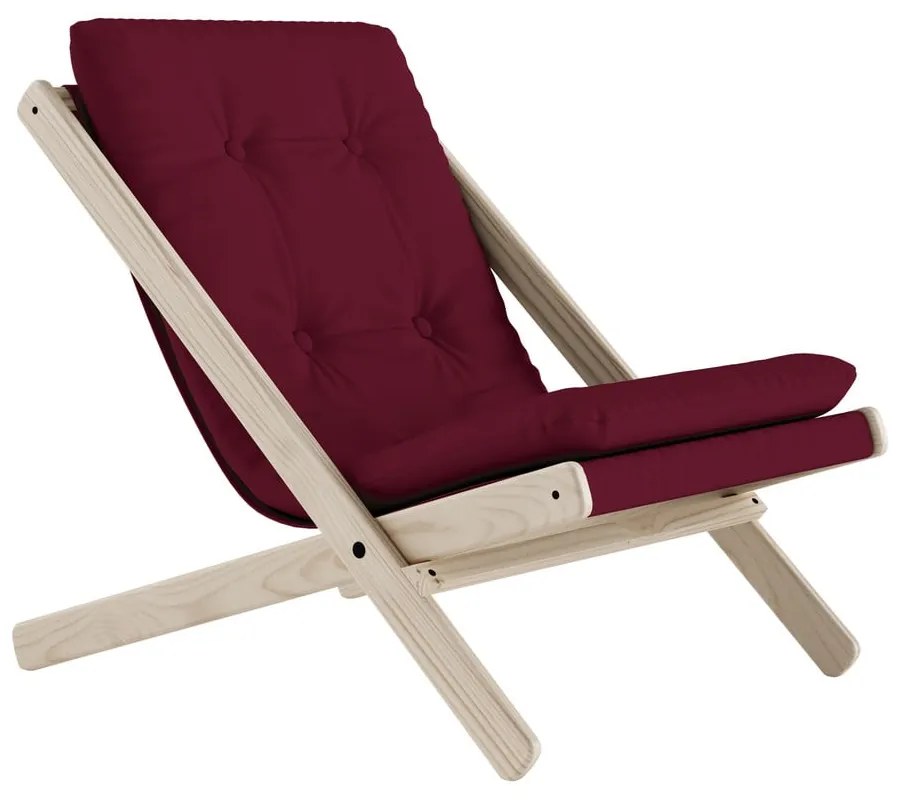 Fotel składany Karup Design Boogie Raw/Light Bordeaux