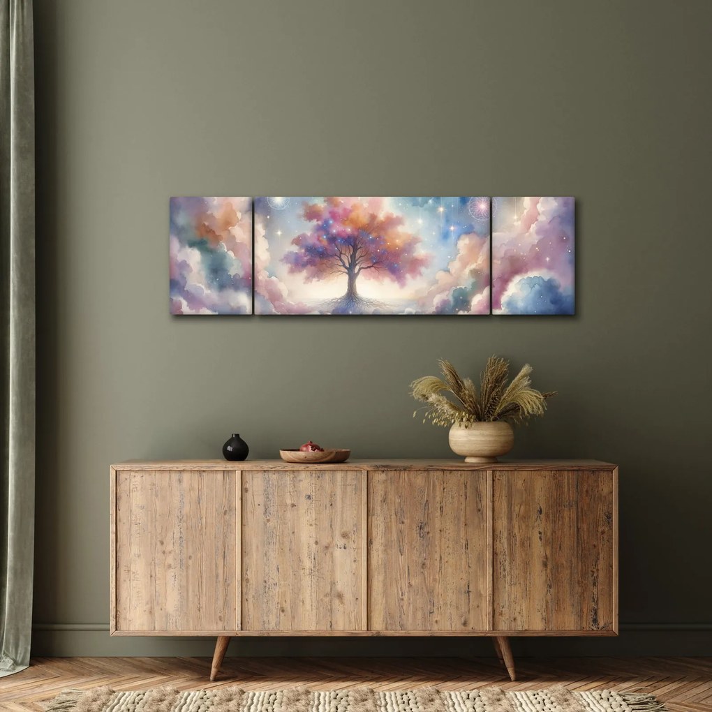 Obraz – Drzewo życia w chmurach (170x50 cm)
