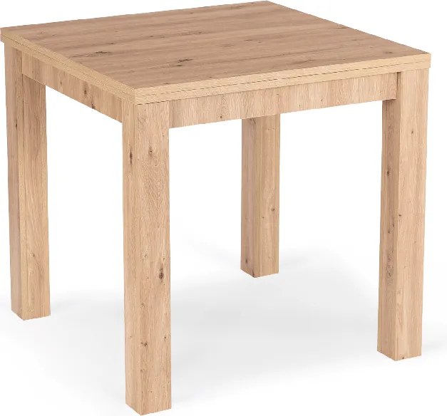 Stół Kwadratowy Rozkładany MAX 80-160 cm Dąb Artisan Nowoczesny Loft