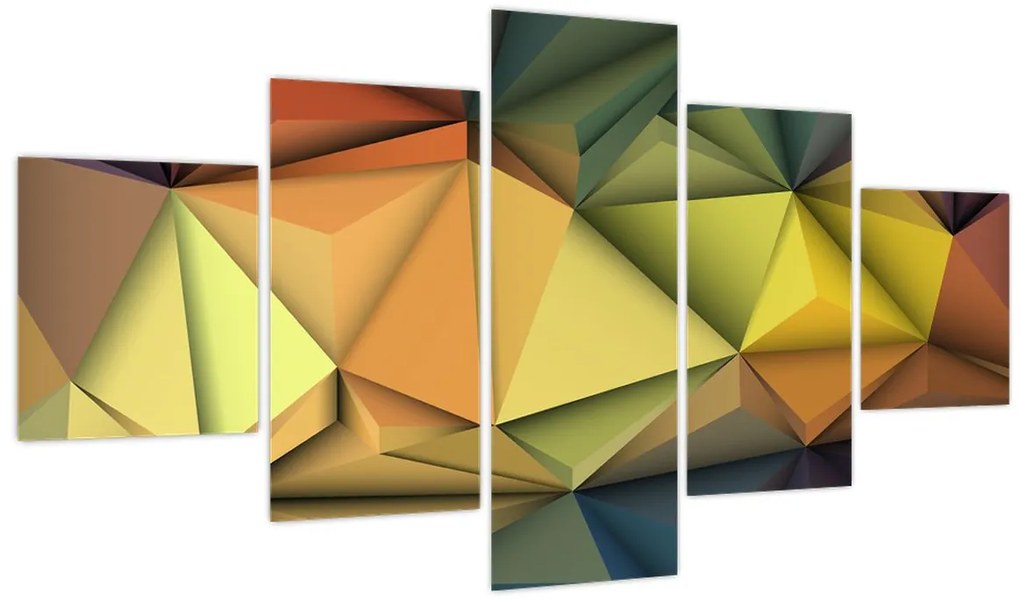Obraz - Wielokątna abstrakcja 3D (125x70 cm)