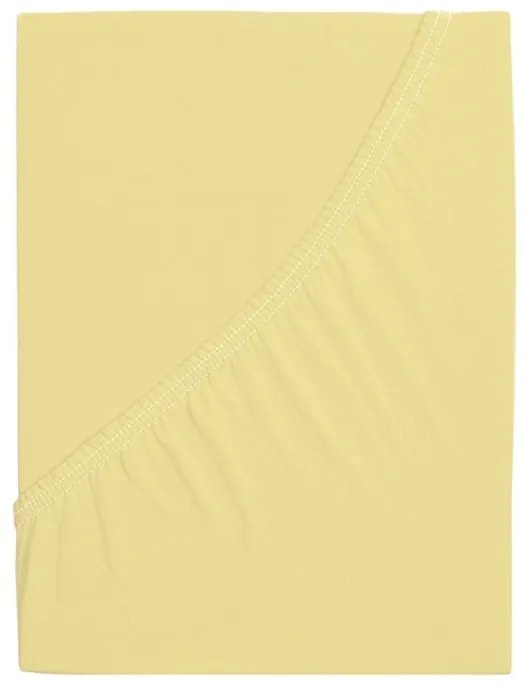 PrzytulneMieszkanie.pl Prześcieradło jersey do łóżeczka dziecięcego EXCLUSIVE 70x140 cm jasnożółte