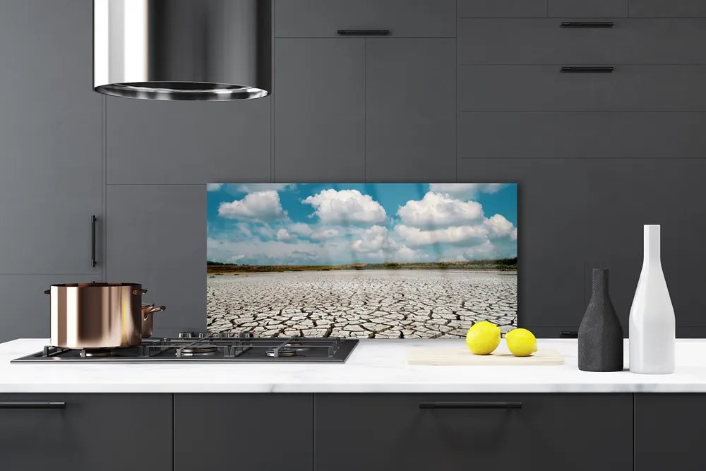 Panel Kuchenny Surowe Koryto Wyschniętej Rzeki