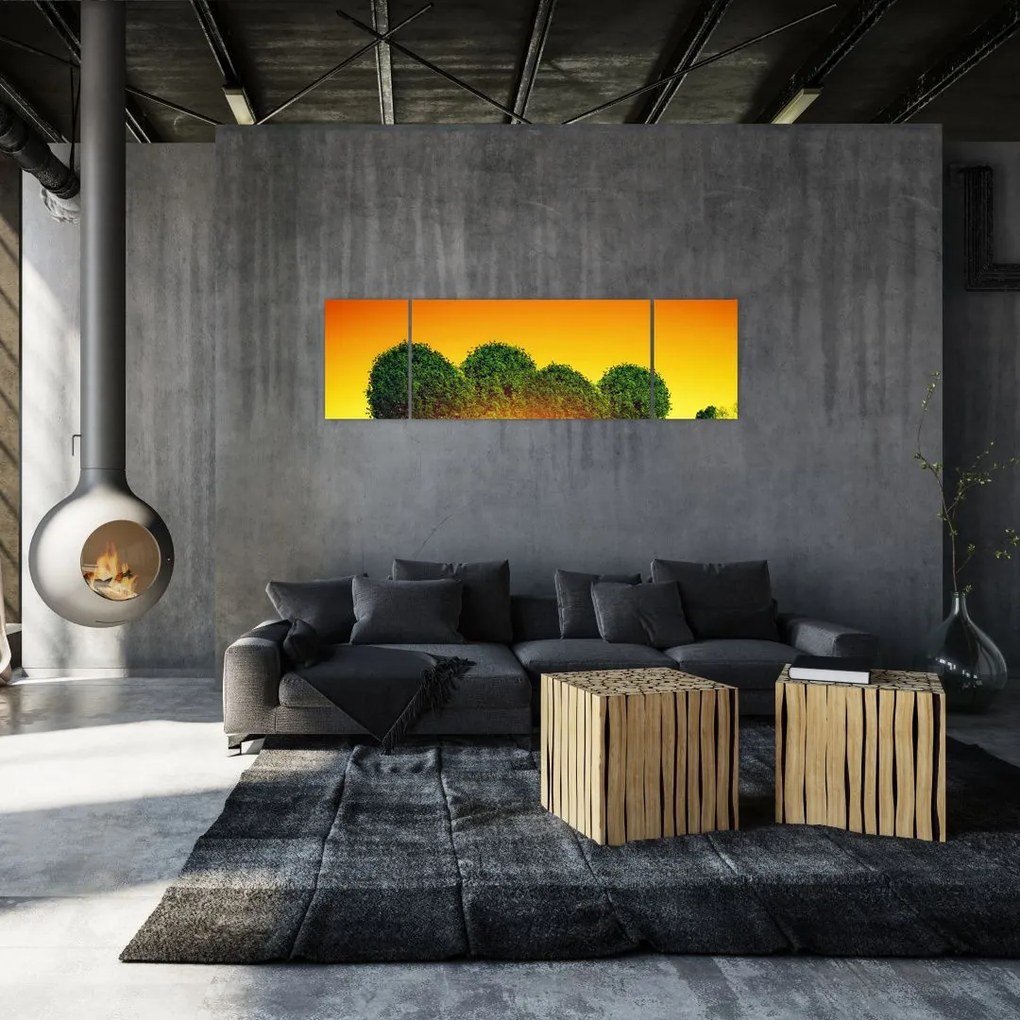 Obraz - Serce w koronach drzew (170x50 cm)