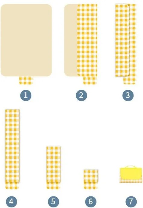 Składana mata plażowa na piknik PIKNIX 145x200 cm - różne kolory Kolor: Szary