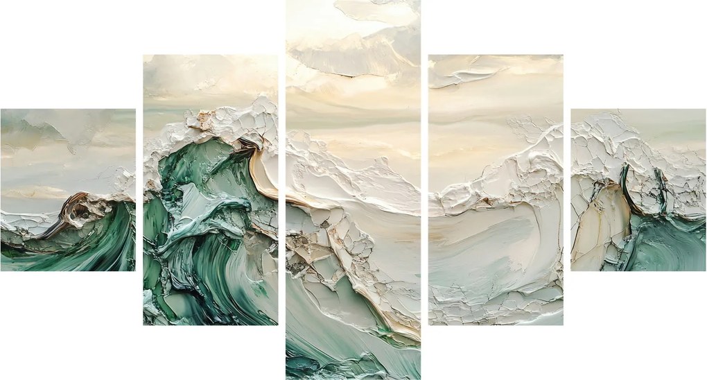 Obraz - 3D abstrakcja morza (125x70 cm)