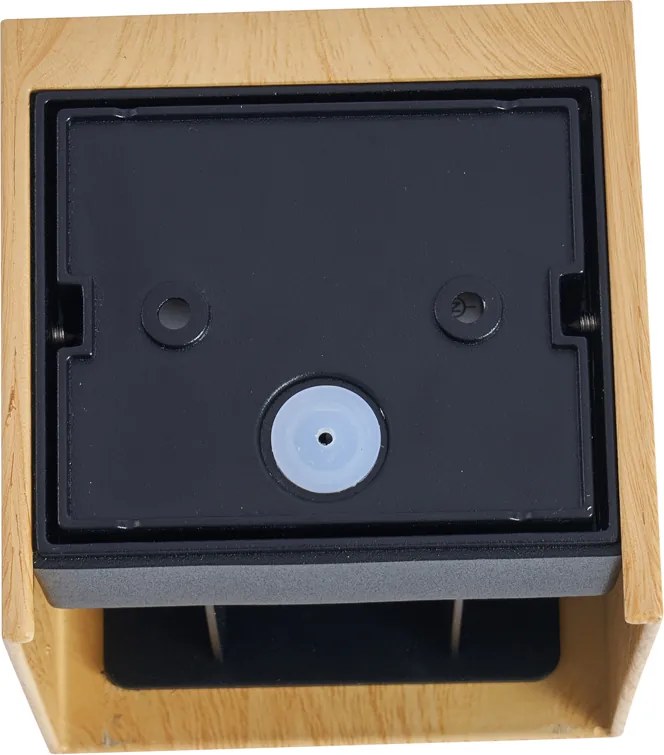 Skandynawski kinkiet zewnętrzny z nadrukiem drewna z LED IP54 - Edwin