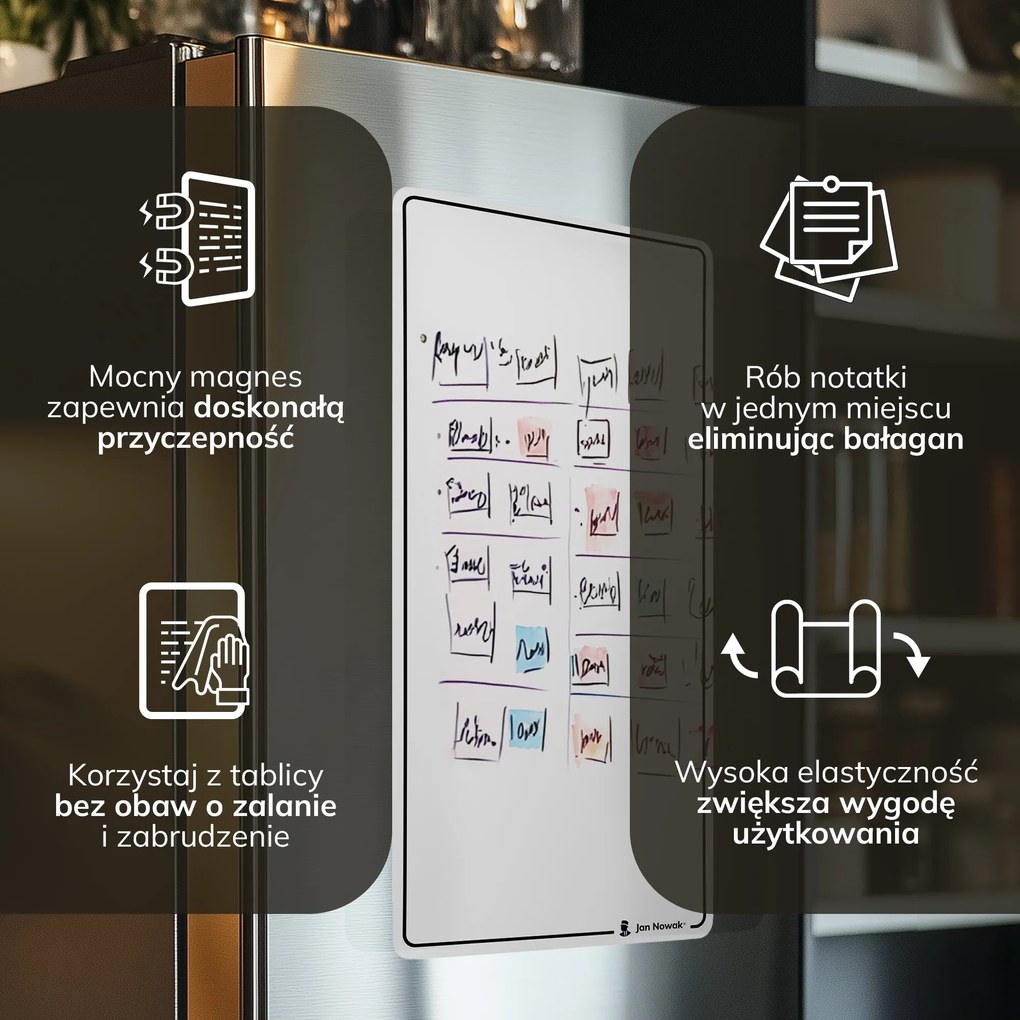 Flipchart magnetyczny duży 400 x 800 mm MAGNETO FLIPCHART, 2 szt