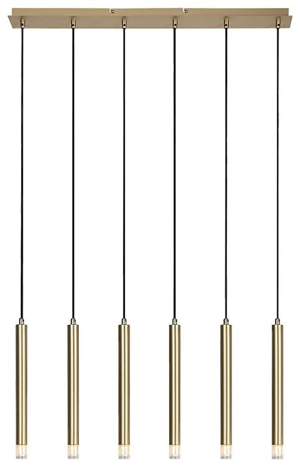 Rabalux 72363 - Żyrandol na lince RAMIRA 6xG9/5W/230V złoty
