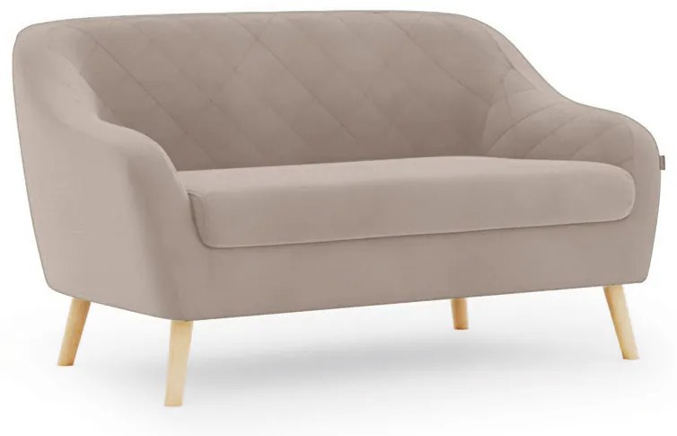 Beżowa 2-osobowa sofa CORANTI VELVET