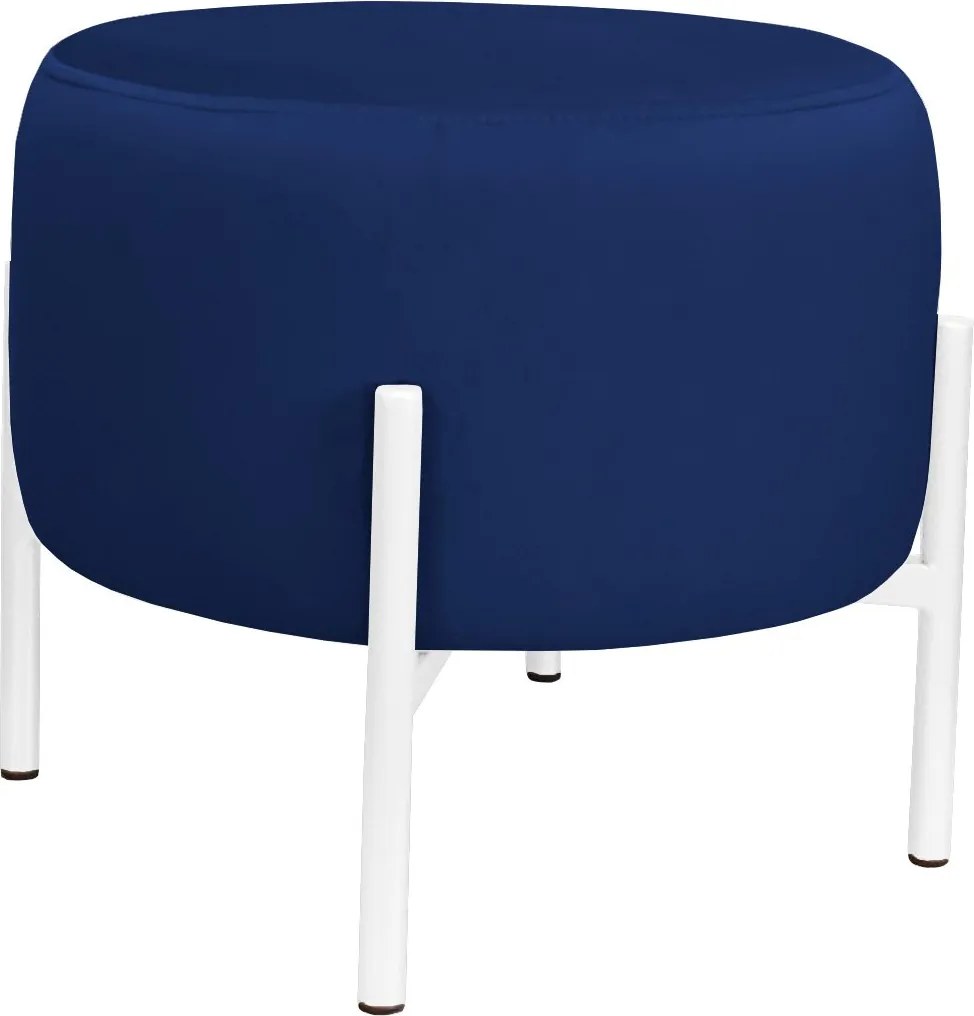 Pufa OLA loft ławka podnóżek metal : Kolor Stelaża - Biały, Kolor tkaniny - VELVET - MG16, Typ tkaniny - Velvet