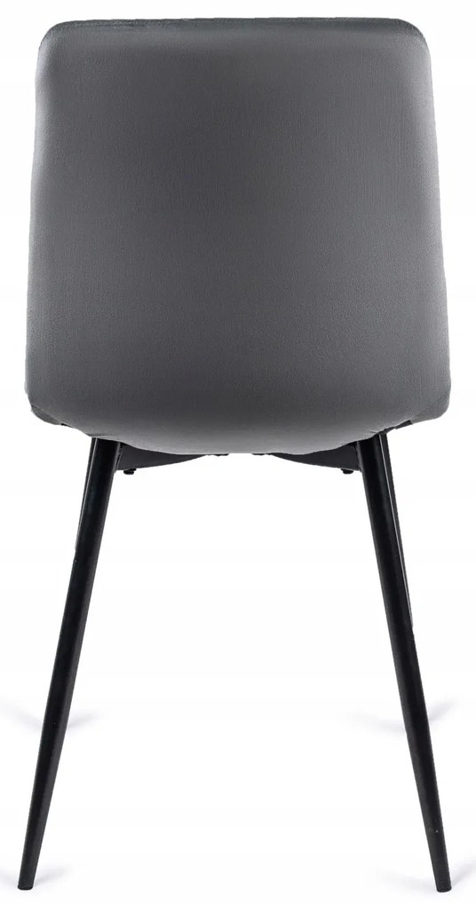 Zestaw Stół Okrągły Rozkładany HARRY 102-142 cm Dąb Craft/Czarny i 4 Krzesła Tapicerowane PERU Szare Welurowe Nowoczesne