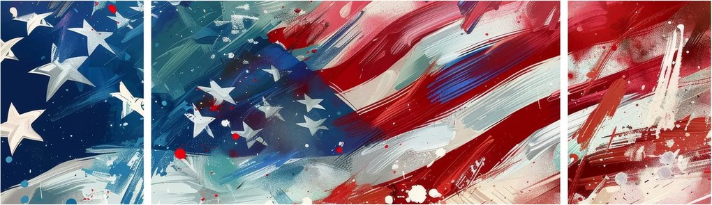 Obraz - Flaga USA (170x50 cm)