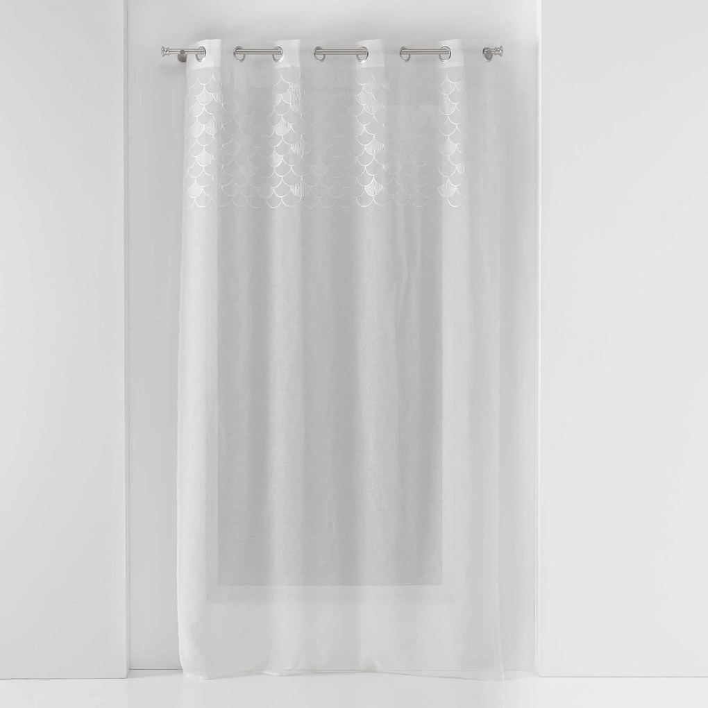 Firanka na przelotkach z haftem YAELLE, 135 x 280 cm