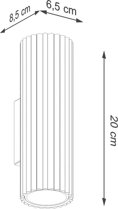 Szarobrązowy metalowy kinkiet ø 6,5 cm Gleam – Sollux