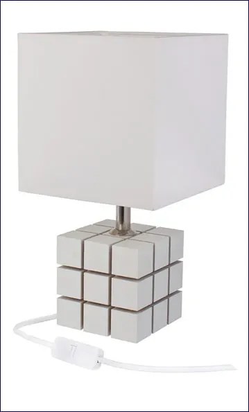 Biała lampka nocna dziecięca kostka - S187 F0-H00