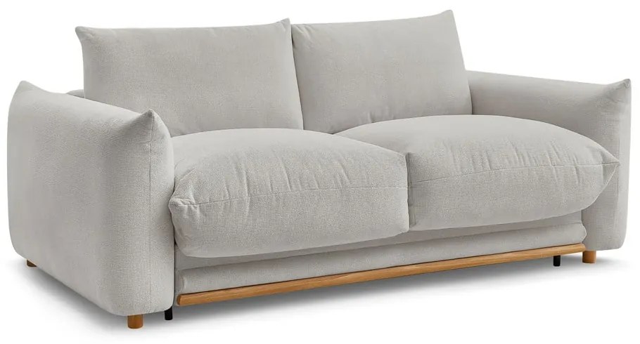 Jasnoszara rozkładana sofa 214 cm Ernest – Bobochic Paris