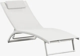 Leżak Aluminiowy Z Poduszką Dulem Gardenia Biel - Sklum