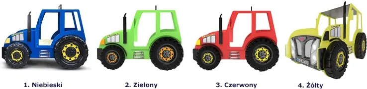 Czerwone łóżko dziecięce traktor - Vivus 90x180 cm