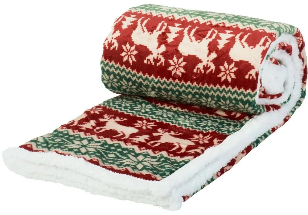 Koc z barankiem Festive Reinder 160 x 130 cm