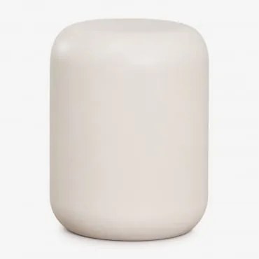 Stolik Pomocniczy Ogrodowy Okrągły Ø35 Cm Z Cementu Fonelas Tapioka Beżowa - Sklum