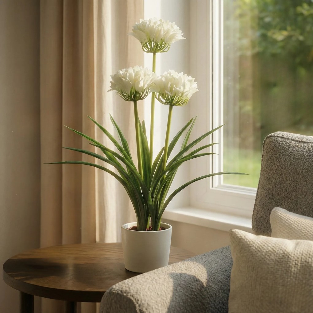 Sztuczny kwiat w doniczce Agapant, 50 x 80 cm