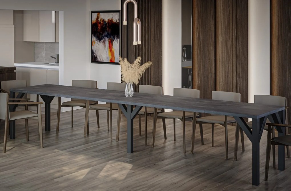 Industrialny stół jadalniany Dunaj 405 rozkładany od 130 do 405 cm