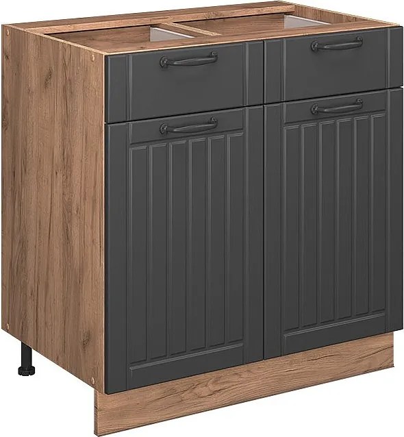 Szafka dolna do kuchni ciemnoszary 80x51.6x82 fame-line