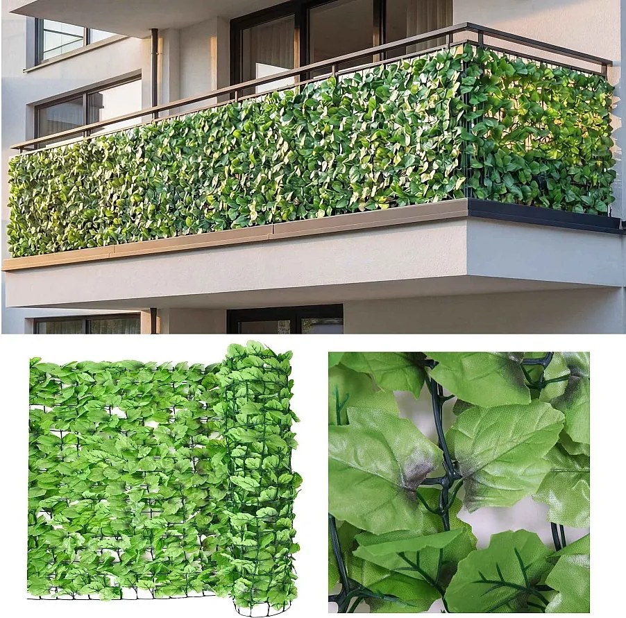 Osłona balkonu N77 I Blatt,  300 x 100 cm, jasny kolor