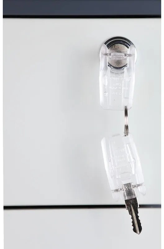 Kontener METAL, 3 metalowe szuflady, szary