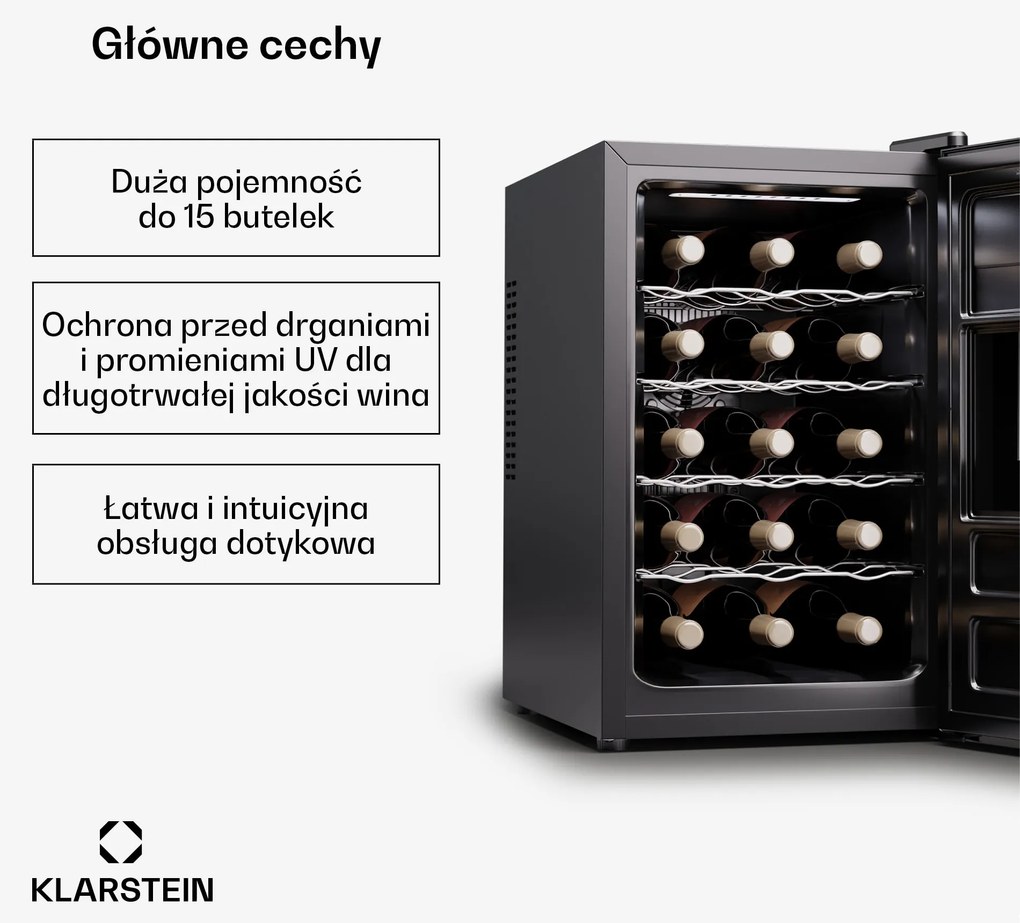 Klarstein Silent Vino 15 Uno chłodziarka do wina