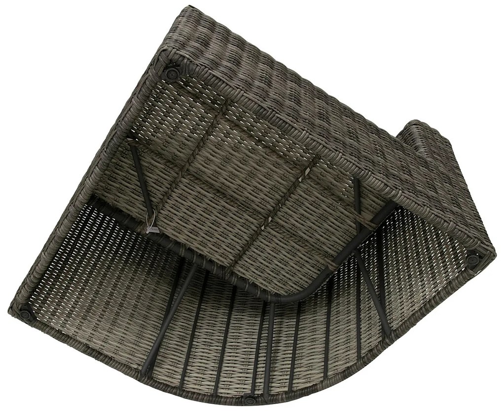 Rattanowy zestaw modułowy BORNEO LUXURY dla 8 osób (szary)