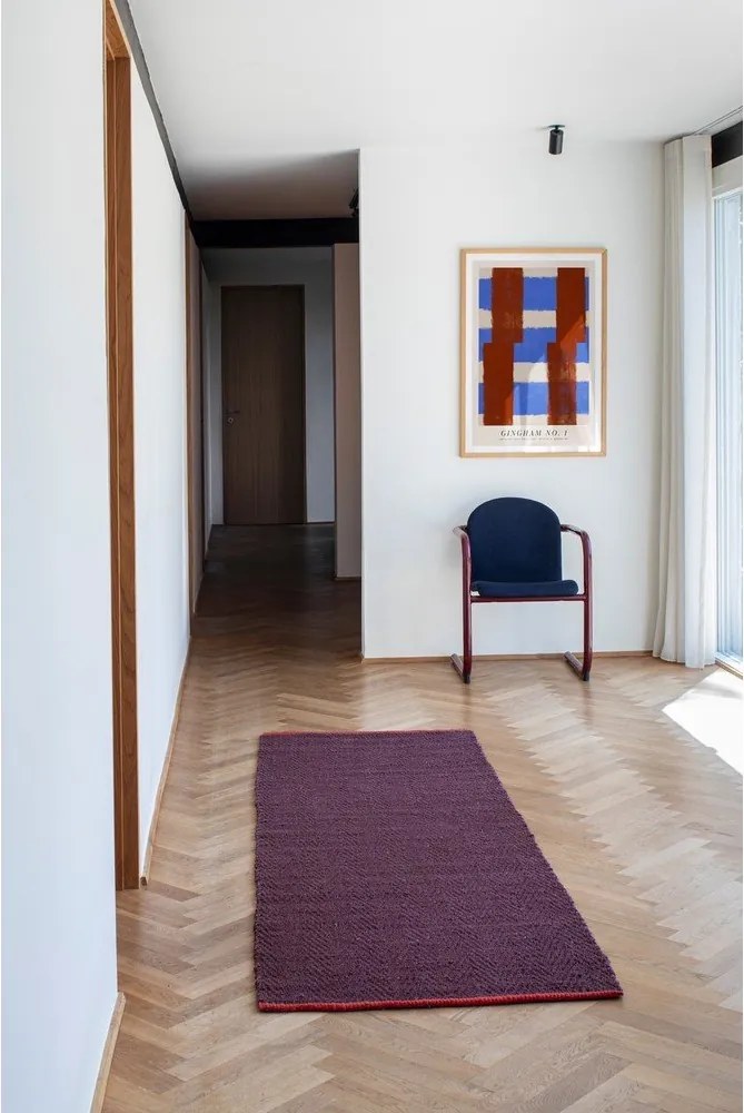 Bordowy chodnik z juty 80x245 cm Notes – Mette Ditmer Denmark