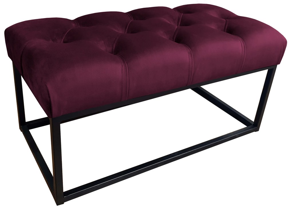 Ławka CHESTERFIELD LOFT MG02 pufa podnóżek metal