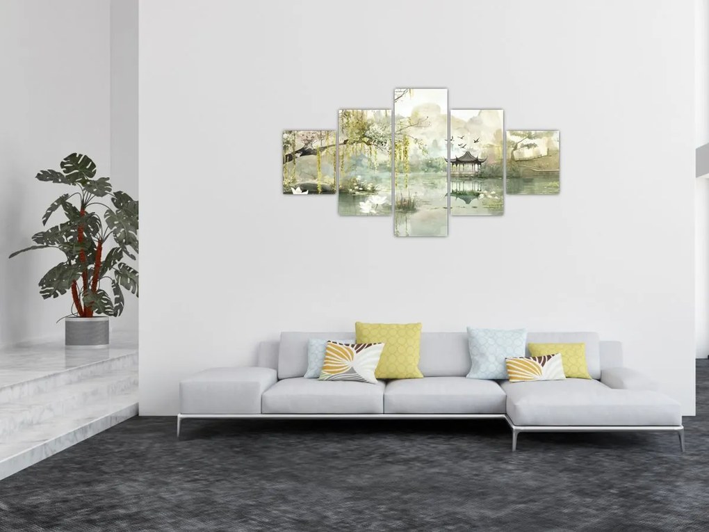 Obraz - Chińskie jezioro (125x70 cm)