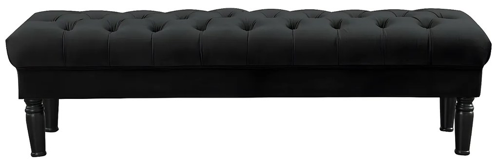 Ławka RINALDO - Czarny welur