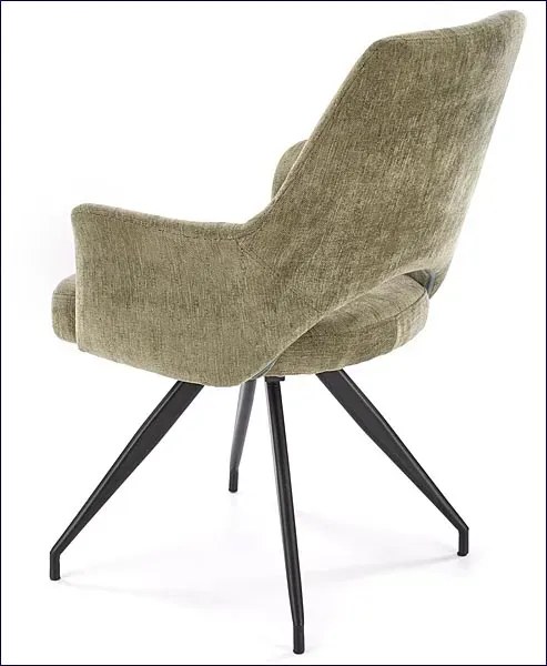 Oliwkowe kubełkowe krzesło obrotowe N0-B81