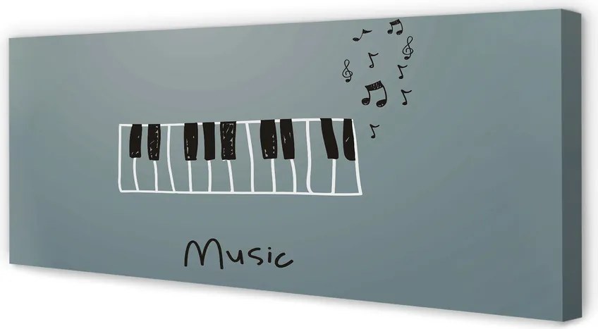 Obraz na płótnie Nuty Na Klawiszach Fortepianu