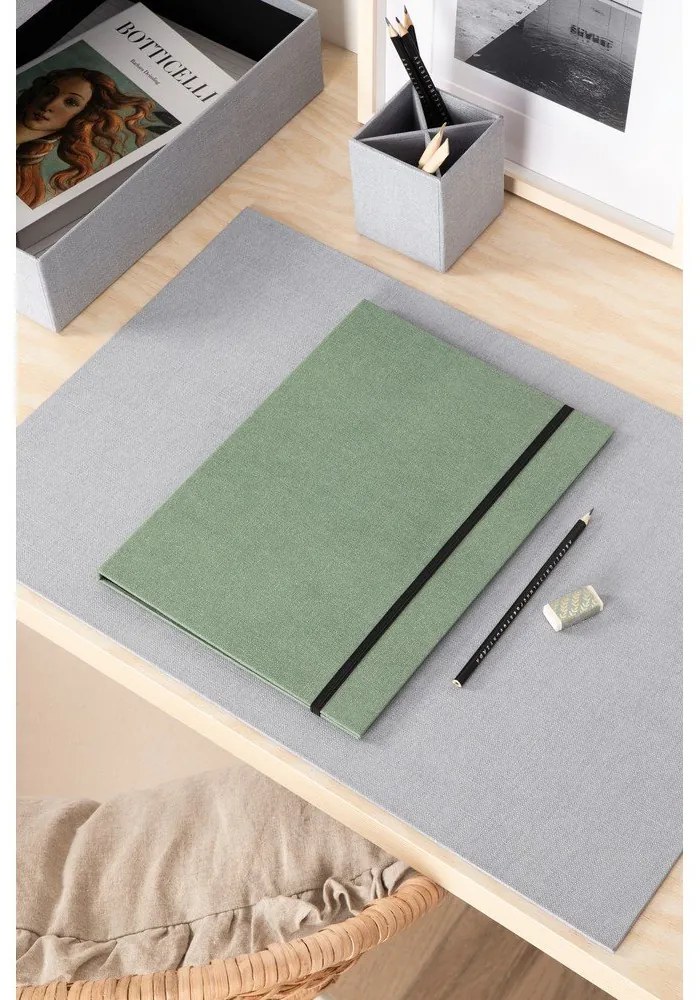 Zielony kartonowy organizer Paulina Canvas Paper Laminate A5 – Bigso