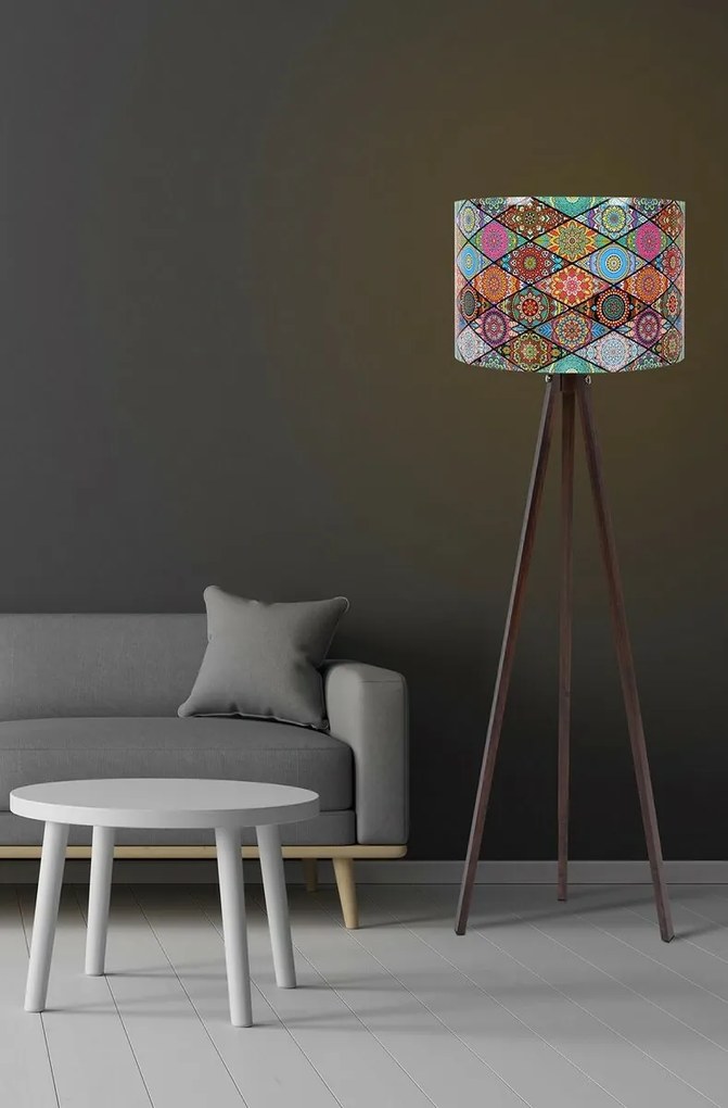 Lampa podłogowa Mandala 133, brązowy